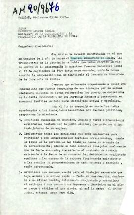 [Carta de Trabajadores exonerados políticos de Chillán]