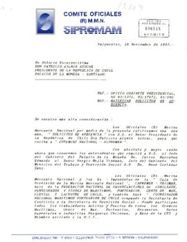 [Carta: petición audiencia a S . E El Presidente de la República,  de Comité Oficiales (R) M.M.N....