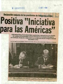 [Artículo de prensa sobre declaración conjunta entre Chile y Venezuela]