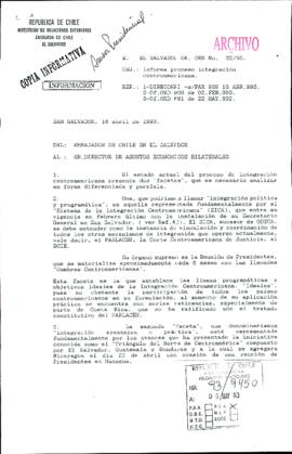 [Carta del Embajador de Chile en El Salvador]