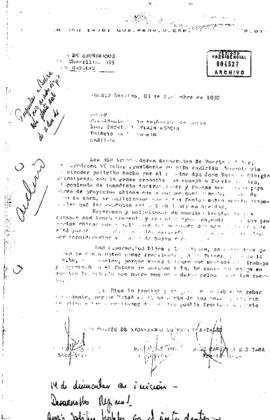 Carta del Comando de Exonerados de Chile, Puerto Natales, dirigida al señor Presidente de la República, Don Patricio Aylwin Azócar