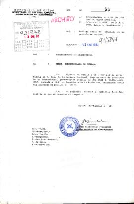 [Mensaje del Subsecretario de Carabineros dirigido al Subsecretario de Guerra del Ministerio de Defensa Nacional]