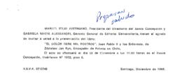 [Invitación a presentación de libro]