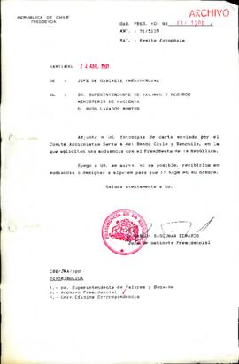 [Se adjunta correspondencia a Superintendente de Valores y Seguros]