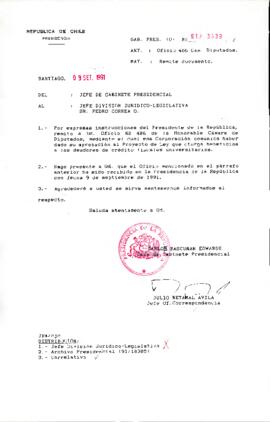 [Se remite Oficio nº 486 a Jefe de la División Jurídico Legislativa]