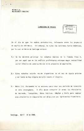 Comunicado de Prensa