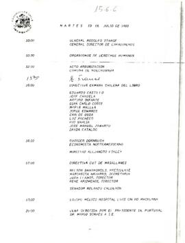 Programa Martes 13 de Julio de 1993