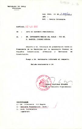[Remite carta a Intendente del Maule]