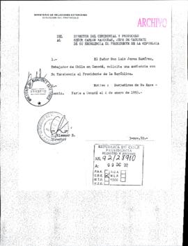 [Director de Ceremonial y Protocolo solicita audiencia para Embajador]