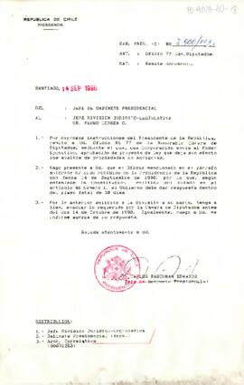[Carta del Jefe de Gabinete Presidencial a Pedro Correa]