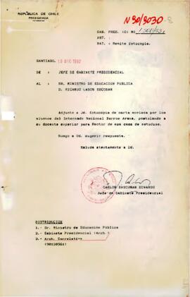 [De Carlos Bascuñan sobre Internado Nacional Barros Arana]