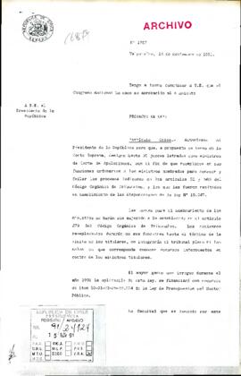 [Oficio del Presidente del Senado, Sr. Gabriel Valdés, dirigido al Presidente Patricio Aylwin, re...