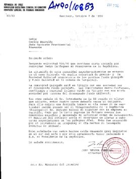 [Director de Comisión Especial de Pueblos Indígenas, responde e informa]