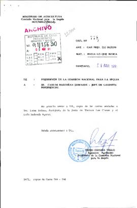 Carta en respuesta a  Presidenta de la Junta de Vecinos Las Cruces y al Sr. León Sadovnik Aguero