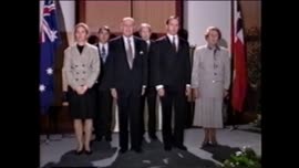 Presiden Aylwin es recibido en el Parlamento de Australia: video