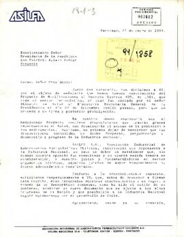 [Carta: petición audiencia a S . E El Presidente de la República,  de Presidente de la Asociación...