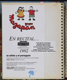 Publicidad : Grupo Mazapán en Recital "La Niñita y el Paraguas" (Adaptación libre del cuento My Red Umbrella, de Robert Bright)