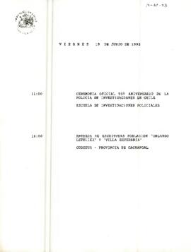 Programa correspondiente al 19 de Junio de 1992