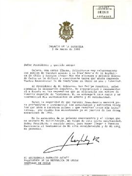 [Carta del Rey Juan Carlos I de España]