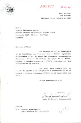 [Carta de respuesta de Jefe de Gabinete a Lisette Henríquez SERCOTEC]