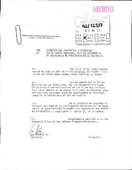 [Informa en relación a visita de ministros de las Islas del Pacífico]
