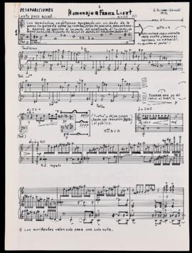 Desapariciones, Homenaje a Franz Liszt