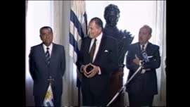 Unidad documental simple - Presidente Aylwin asiste a ceremonia oficial en Montevideo: video
