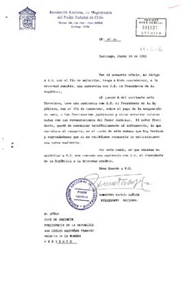 [Solicitud de audiencia para la Asociación Nacional de Magistrados del Poder Judicial de Chile]