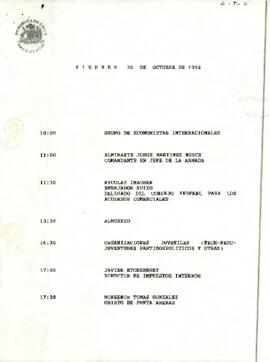 Programa Viernes 30 de Octubre de 1992.
