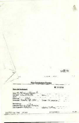 Fax Nº 6990394 enviado por la Secretaria Regional Ministerial de Gobierno de la VII Región al Subsecretario del Interior, mediante el cual remite un listado de proyectos sociales de urgencia correspondientes a las provincias de Curicó y Talca