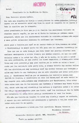 [Carta dirigida al Presidente Patricio Aylwin mediante la cual le exponen problemas sociales de sectores de Coquimbo]