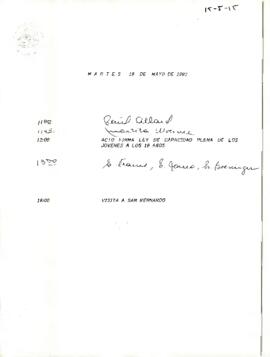 Martes 18 de mayo de 1993 [agenda presidencial]