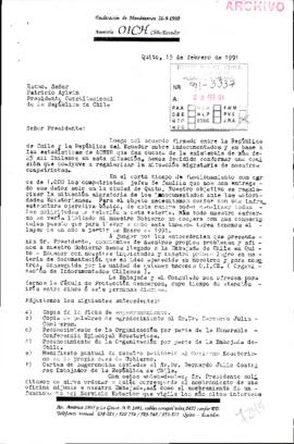 Carta informa sobre  situación migratoria