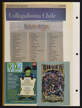 Cartelera Lollapaloza 2013