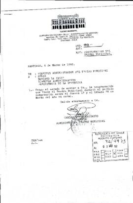 [Programación del Teatro Municipal]