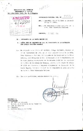 [Carta de respuesta intendencia VI Región sobre caso de Rosa Valenzuela]