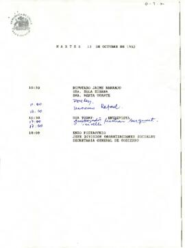 Programa Martes 13 de Octubre de 1992.