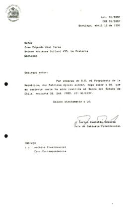 [Se remite carta a Banco del Estado de Chile]