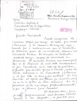 [Carta de la Embajadora de Chile en Panamá]