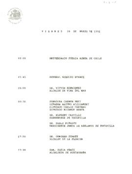 Programa viernes 20 de marzo de 1992