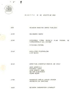 Programa Martes 31 de Agosto de 1993.