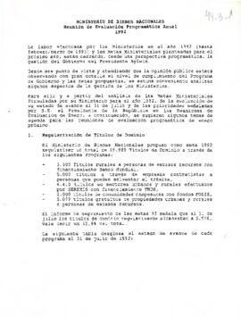 Ministerio de Bienes Nacionales, Reunión de evaluación programática anual 1992.