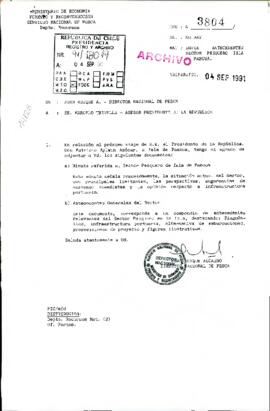 Carta envía minuta sobre sector pesquero de Isla de Pascua