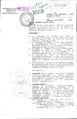 [Decreto N° 86 de la Subsecretaría de Educación por pago alzada a funcionarios]