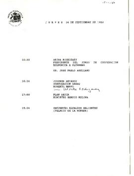 Programa Jueves 24 de Septiembre de 1992
