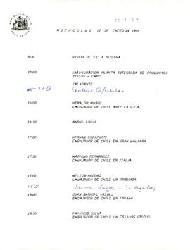 Programa Miércoles 11 de Enero de 1994