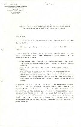 Visita de S.E. El Presidente de la República de Chile a la Sede de la ALADI día lunes 23 de marzo