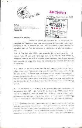 [Carta de de la Confederación Unidad Obrero Campesina de Pomaire dirigida al Presidente Patricio Aylwin, referente a solicitud de obras públicas]
