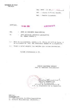 [Oficio Gab. Pres. N° 5905 de Jefe de Gabinete Presidencial, remite documento]