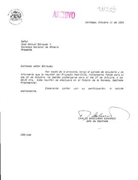 [Informa postergación de reunión]